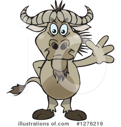 Royalty-Free (RF) Wildebeest Clipart Illustration by Dennis Holmes Designs - Stock Sample #1276219