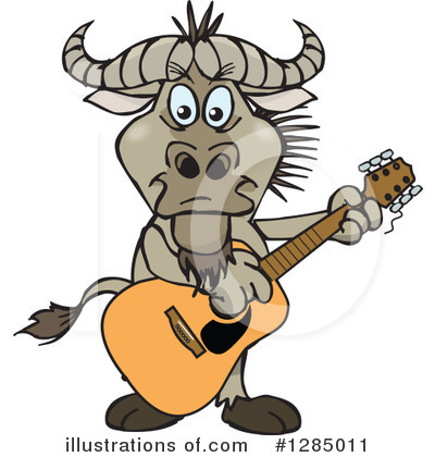 Royalty-Free (RF) Wildebeest Clipart Illustration by Dennis Holmes Designs - Stock Sample #1285011