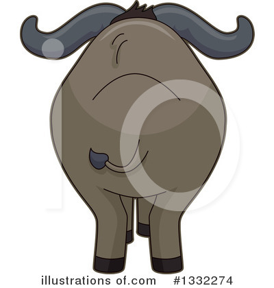 Wildebeest Clipart #1332274 by BNP Design Studio