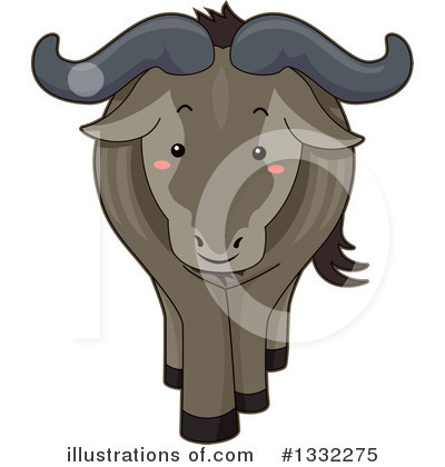 Wildebeest Clipart #1332275 by BNP Design Studio
