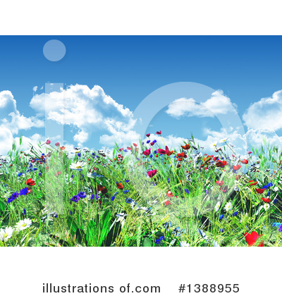 Royalty-Free (RF) Wildflowers Clipart Illustration by KJ Pargeter - Stock Sample #1388955