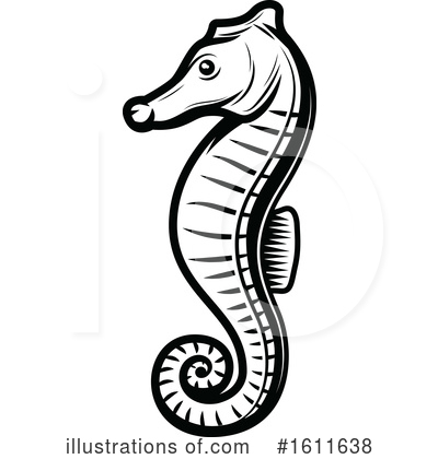 Seahorse Clipart #1611638 by Vector Tradition SM