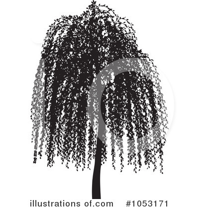 Willow Tree Clipart #1053171 by KJ Pargeter