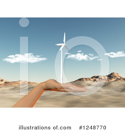 Wind Turbine Clipart #1248770 by KJ Pargeter