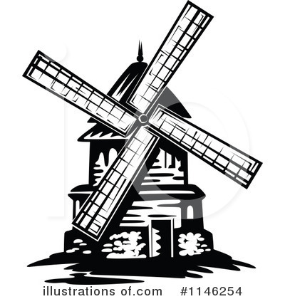 Royalty-Free (RF) Windmill Clipart Illustration by Vector Tradition SM - Stock Sample #1146254