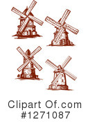 Windmill Clipart #1271087 by Vector Tradition SM