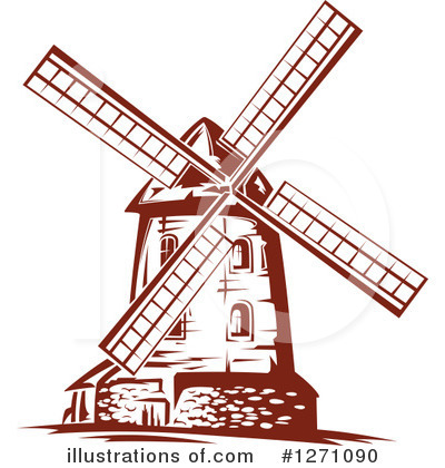 Windmills Clipart #1271090 by Vector Tradition SM