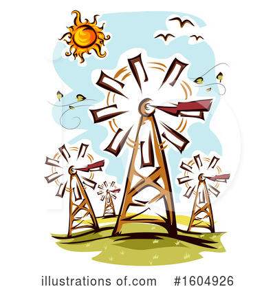 Windmills Clipart #1604926 by BNP Design Studio