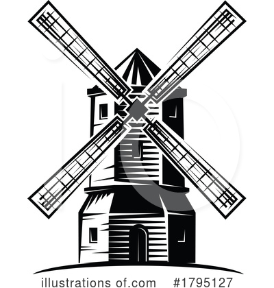 Royalty-Free (RF) Windmill Clipart Illustration by Vector Tradition SM - Stock Sample #1795127