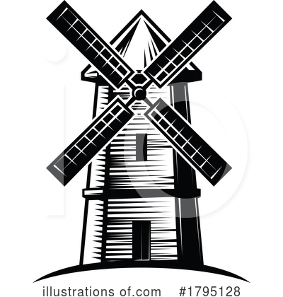 Windmills Clipart #1795128 by Vector Tradition SM