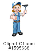 Window Cleaner Clipart #1595638 by AtStockIllustration