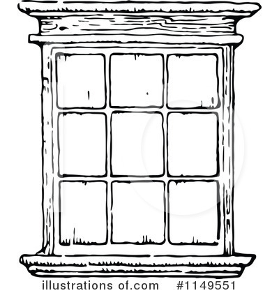 Royalty-Free (RF) Window Clipart Illustration by Prawny Vintage - Stock Sample #1149551