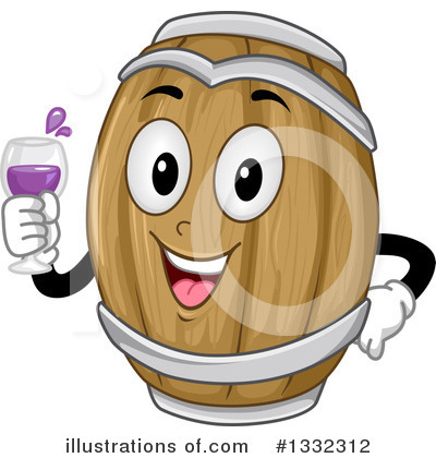 Wine Barrel Clipart #1332312 by BNP Design Studio