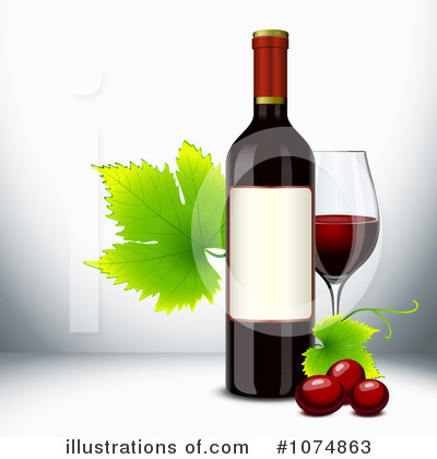 Royalty-Free (RF) Wine Clipart Illustration by Oligo - Stock Sample #1074863