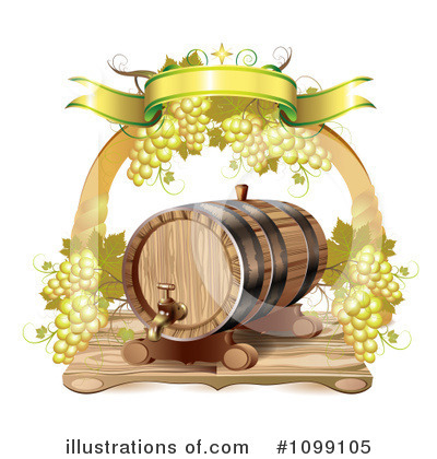 Wine Barrel Clipart #1099105 by merlinul