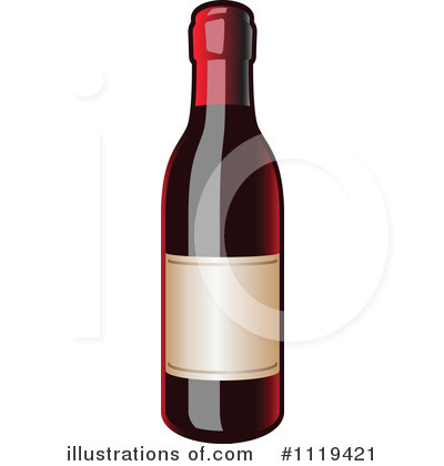 Wine Bottle Clipart #1119421 by Leo Blanchette