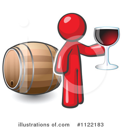 Wine Barrel Clipart #1122183 by Leo Blanchette