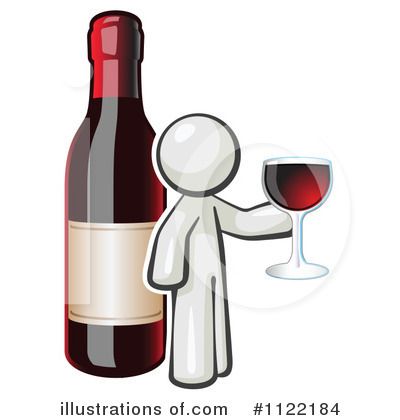 Royalty-Free (RF) Wine Clipart Illustration by Leo Blanchette - Stock Sample #1122184