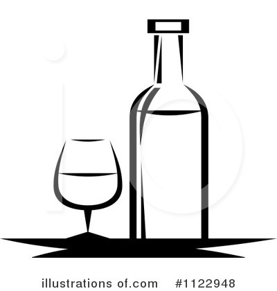 Wine Bottle Clipart #1122948 by Vector Tradition SM