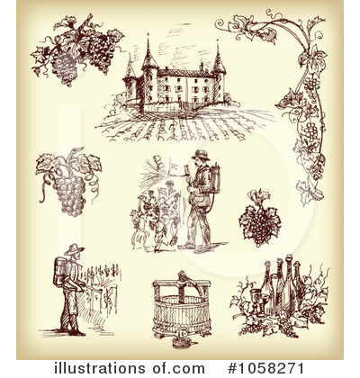 Royalty-Free (RF) Winery Clipart Illustration by Eugene - Stock Sample #1058271