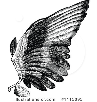 Royalty-Free (RF) Wing Clipart Illustration by Prawny Vintage - Stock Sample #1115095