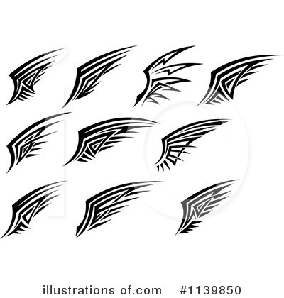 Royalty-Free (RF) Wing Clipart Illustration by Vector Tradition SM - Stock Sample #1139850