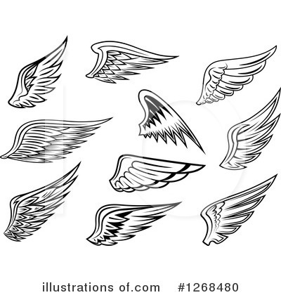 Royalty-Free (RF) Wing Clipart Illustration by Vector Tradition SM - Stock Sample #1268480
