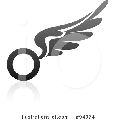 Royalty-Free (RF) Wing Logo Clipart Illustration by elena - Stock Sample #94974