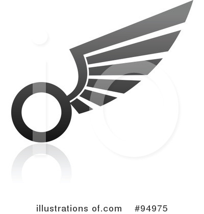 Royalty-Free (RF) Wing Logo Clipart Illustration by elena - Stock Sample #94975