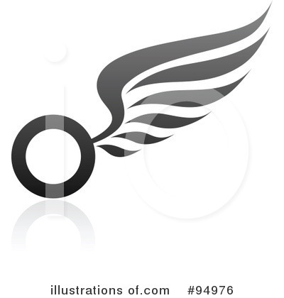 Royalty-Free (RF) Wing Logo Clipart Illustration by elena - Stock Sample #94976