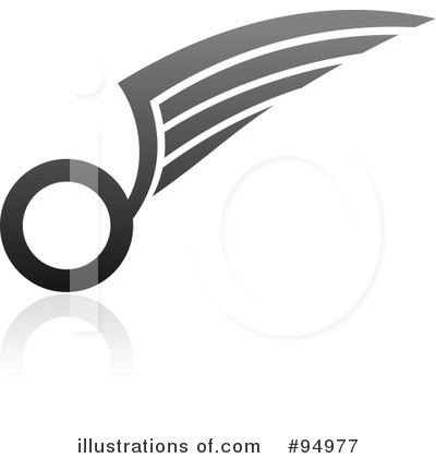 Royalty-Free (RF) Wing Logo Clipart Illustration by elena - Stock Sample #94977