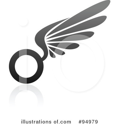 Royalty-Free (RF) Wing Logo Clipart Illustration by elena - Stock Sample #94979