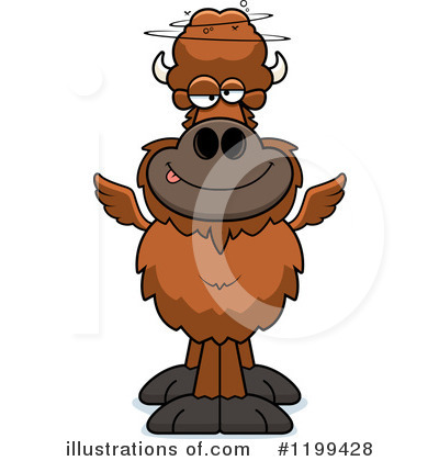 Winged Buffalo Clipart #1199428 by Cory Thoman