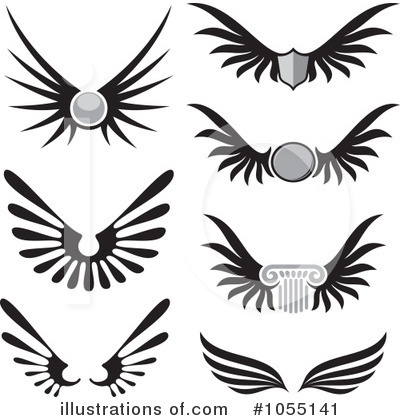 Royalty-Free (RF) Wings Clipart Illustration by Any Vector - Stock Sample #1055141