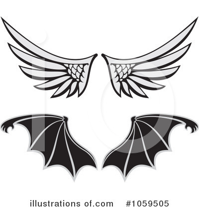 Royalty-Free (RF) Wings Clipart Illustration by Any Vector - Stock Sample #1059505