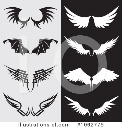 Royalty-Free (RF) Wings Clipart Illustration by Any Vector - Stock Sample #1062775