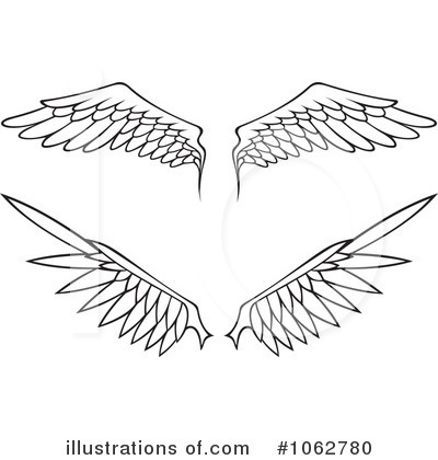 Royalty-Free (RF) Wings Clipart Illustration by Any Vector - Stock Sample #1062780
