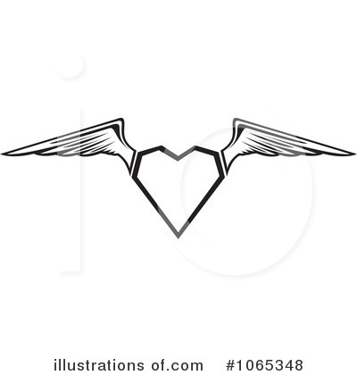 Winged Heart Clipart #1065348 by Vector Tradition SM