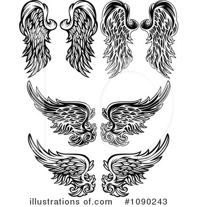 Royalty-Free (RF) Wings Clipart Illustration by Chromaco - Stock Sample #1090243