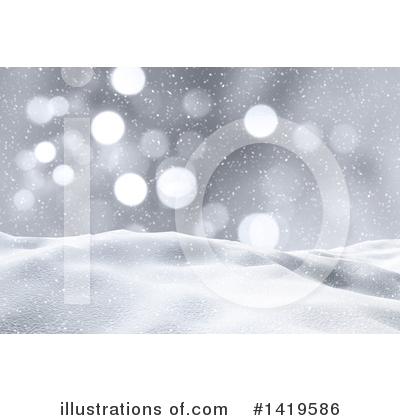 Winter Landscape Clipart #1419586 by KJ Pargeter