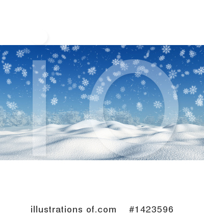 Winter Landscape Clipart #1423596 by KJ Pargeter