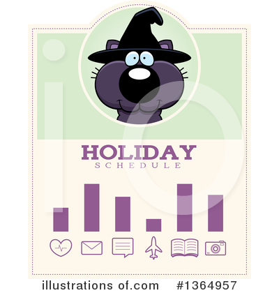Royalty-Free (RF) Witch Cat Clipart Illustration by Cory Thoman - Stock Sample #1364957