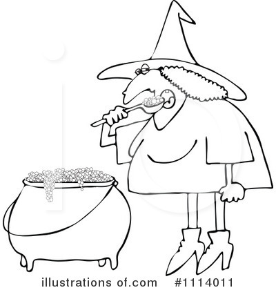 Royalty-Free (RF) Witch Clipart Illustration by djart - Stock Sample #1114011