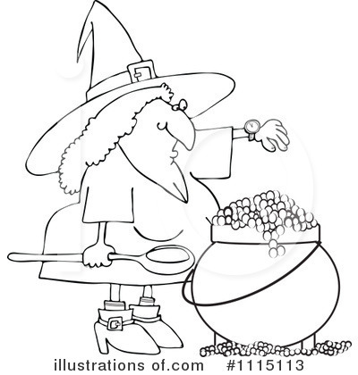 Royalty-Free (RF) Witch Clipart Illustration by djart - Stock Sample #1115113