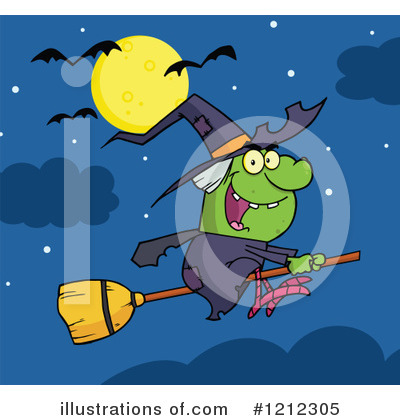 Royalty-Free (RF) Witch Clipart Illustration by Hit Toon - Stock Sample #1212305