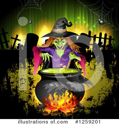 Royalty-Free (RF) Witch Clipart Illustration by merlinul - Stock Sample #1259201