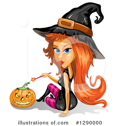 Royalty-Free (RF) Witch Clipart Illustration by merlinul - Stock Sample #1290000