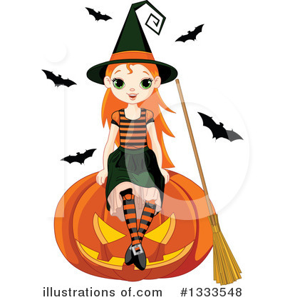 Royalty-Free (RF) Witch Clipart Illustration by Pushkin - Stock Sample #1333548