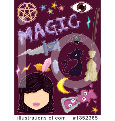 Royalty-Free (RF) Witch Clipart Illustration by BNP Design Studio - Stock Sample #1352365
