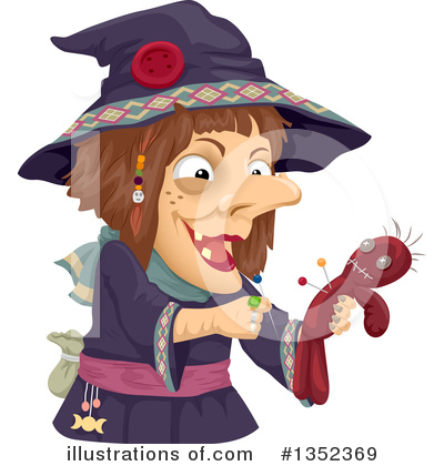 Royalty-Free (RF) Witch Clipart Illustration by BNP Design Studio - Stock Sample #1352369